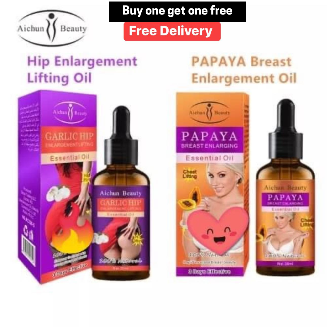 Garlic Essence Hip Lifting Oil+papaya Breast Essential Oil for Body Shaping