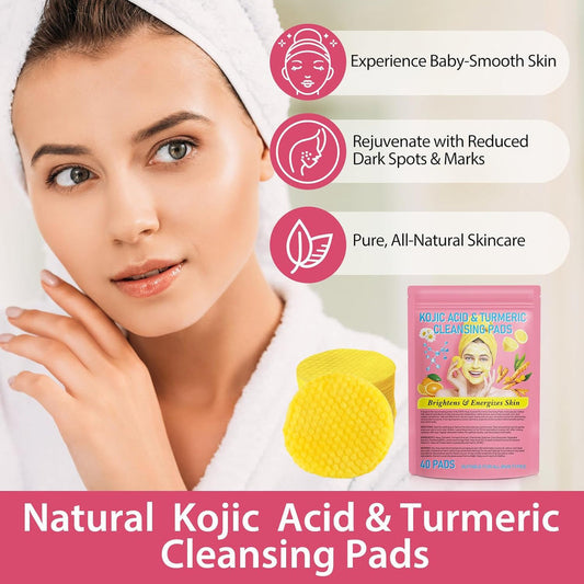 Kojic Acid and Turmeric Cleansing Pads (40 Pads)