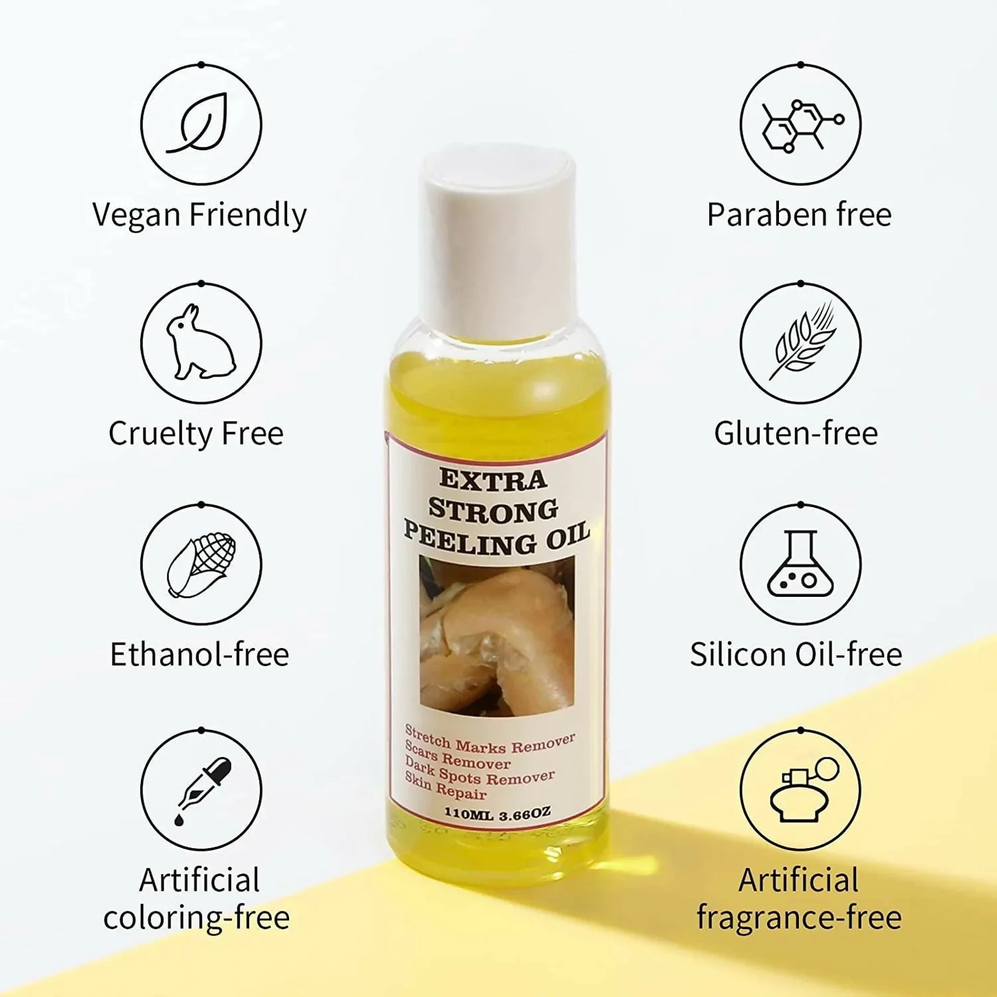 Peeling Oil for Facial & Body Exfolianting - Dead Skin Remover with Gentle Formula for All Skin Type