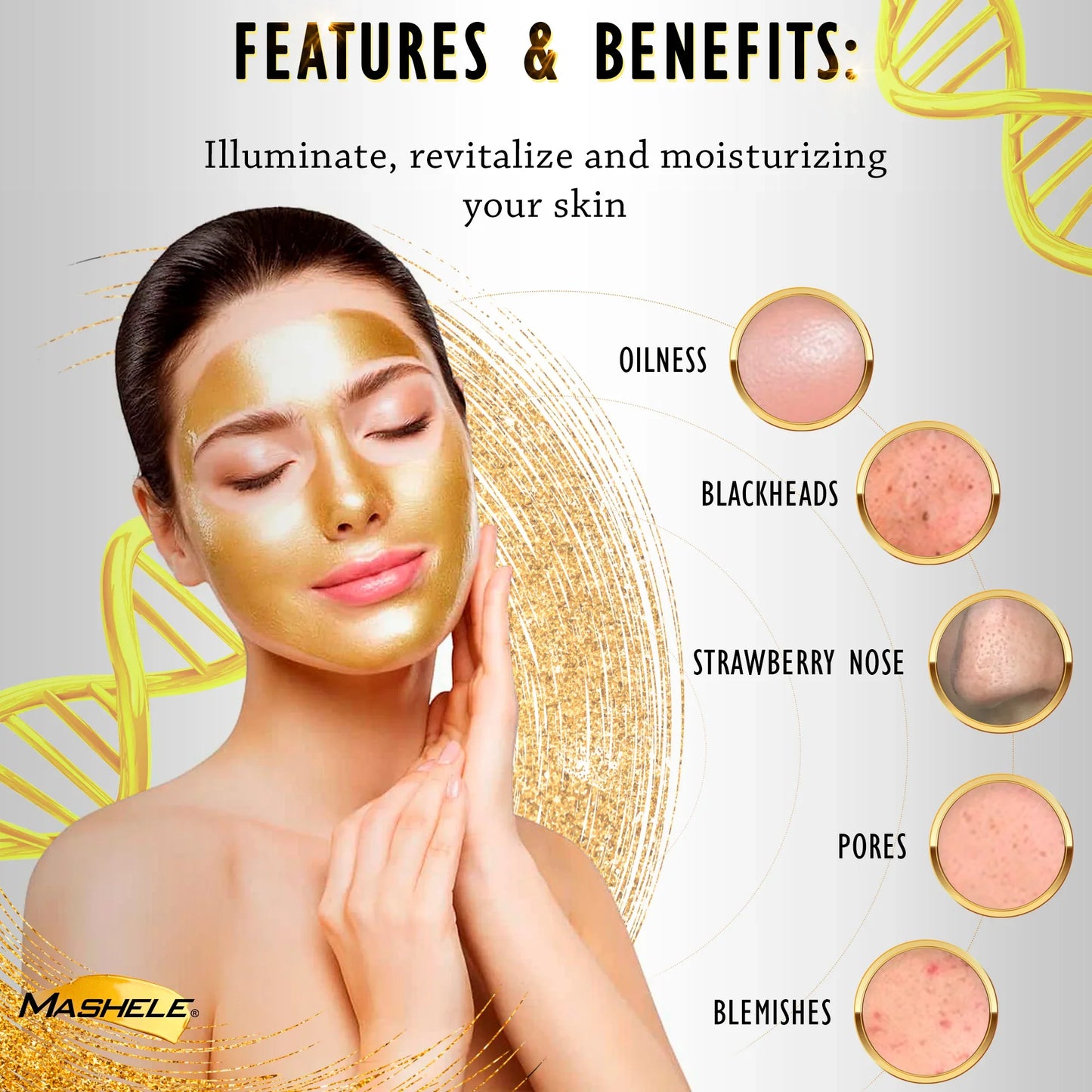 (Buy 1 Get 1 Free) Golden Collagen peel off mask