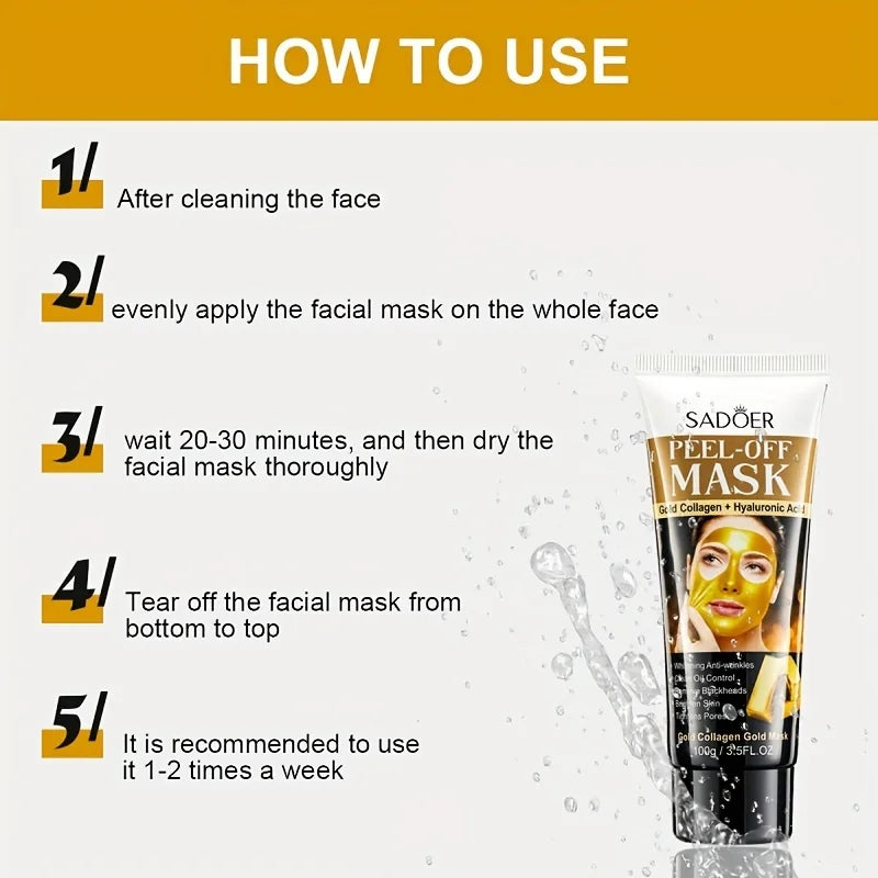 (Buy 1 Get 1 Free) Golden Collagen peel off mask
