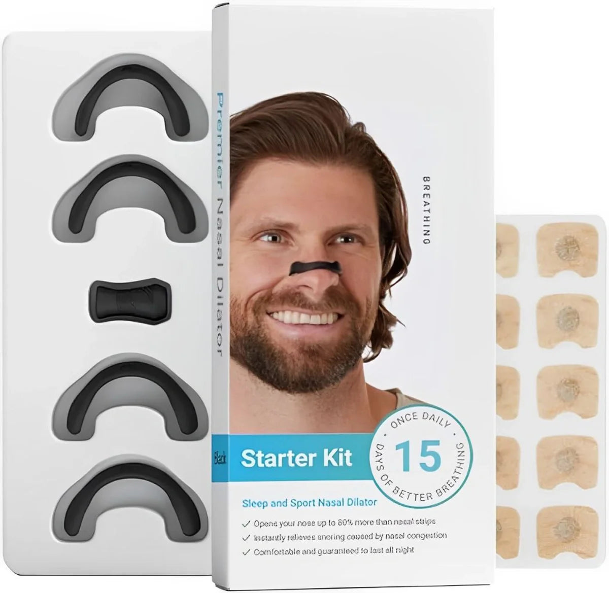 Nasal Breathing Dilator Anti-Snoring Strips Kit