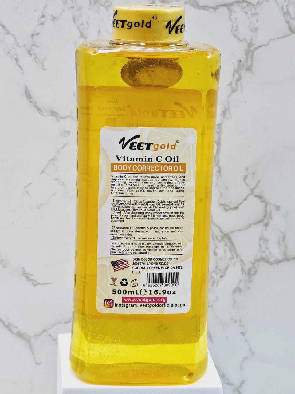 Veet Gold Vitamin C Oil Body Corrector 1000ML ( Original 100% Import )